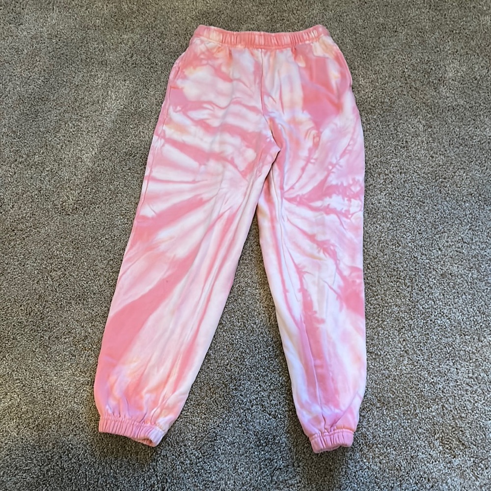 pink tie dye sweatpants